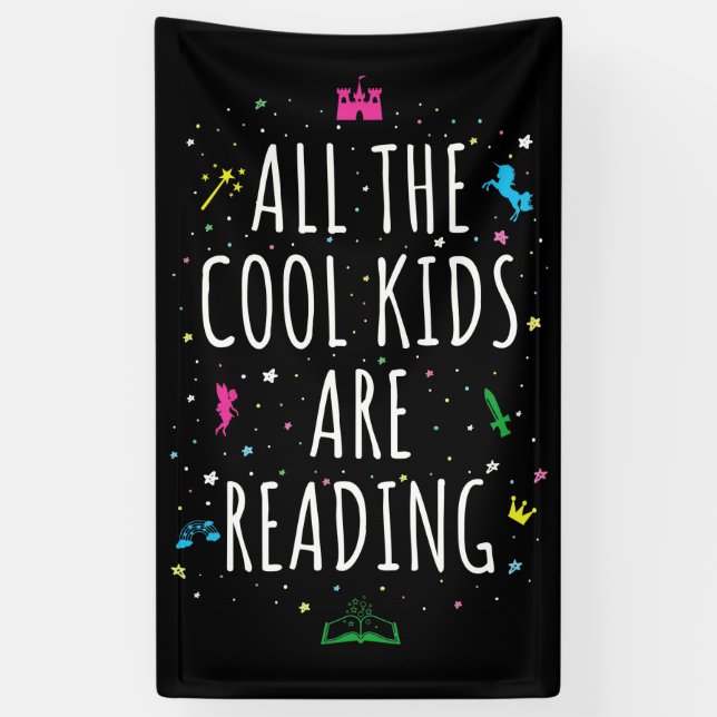 All The Cool Kids Are Reading I Banner (Vertical)
