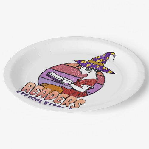 All The Cool kids Are Reading Vintage Retro Witch Paper Plates