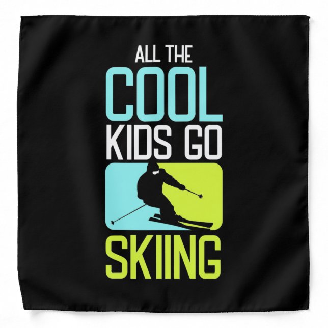 All The Cool Kids Go Skiing Bandana (Front)