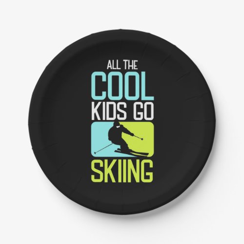 All The Cool Kids Go Skiing Paper Plates