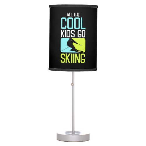 All The Cool Kids Go Skiing Table Lamp