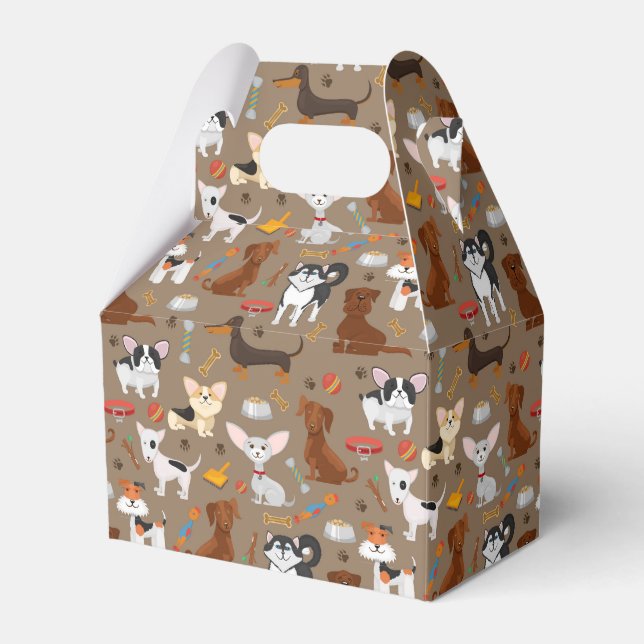 All the Cute Dogs  Favor Boxes (Front Side)
