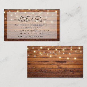 All The Details Rustic Wedding Enclosure Card