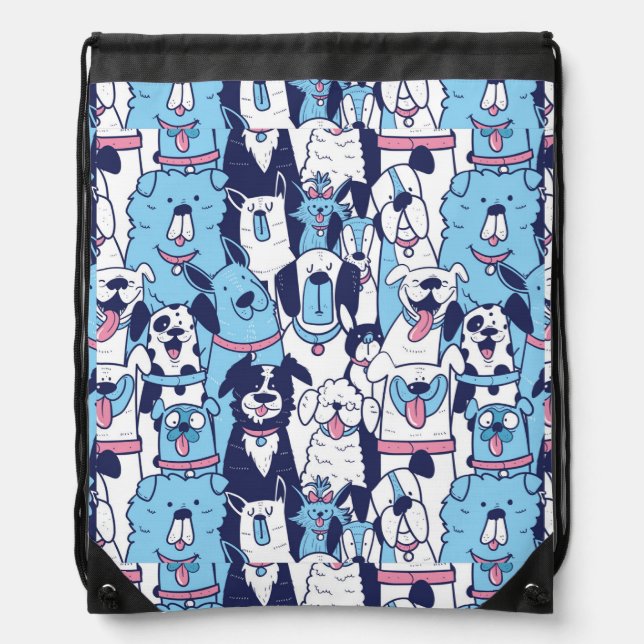 All the Dogs Drawstring Backpack (Front)