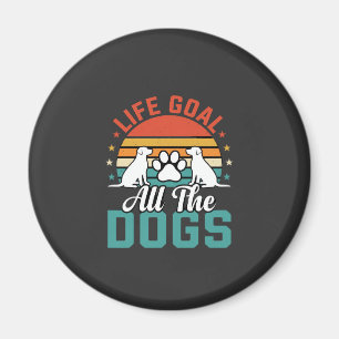 All The Dogs Retro Dog Lover Magnet