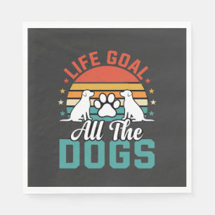 All The Dogs Retro Dog Lover Napkins