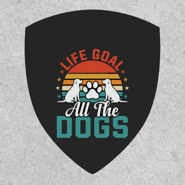 All The Dogs Retro Dog Lover Patch (Front)