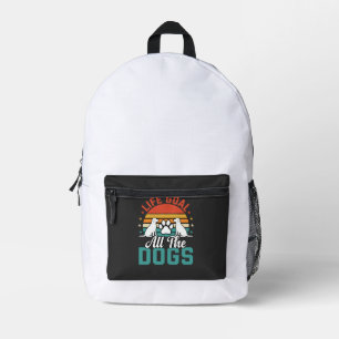 All The Dogs Retro Dog Lover Printed Backpack