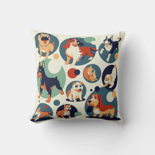 All the Dogs Throw Pillow
