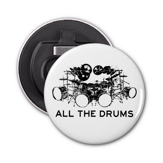 All The Drums Drummer Bottle Opener (Front)