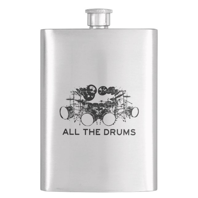 All The Drums Drummer Flask (Front)
