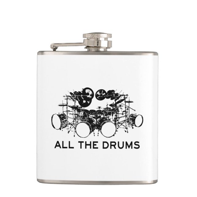 All The Drums Drummer Flask (Front)