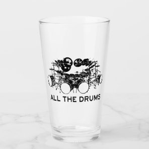 All The Drums Drummer Glass