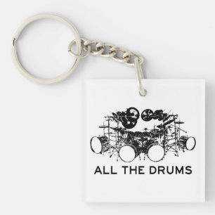 All The Drums Drummer Keychain