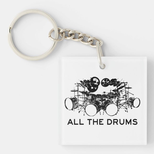 All The Drums Drummer Keychain (Front)