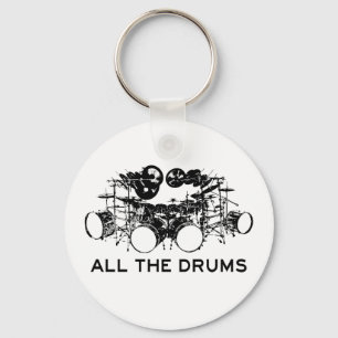 All The Drums Drummer Keychain