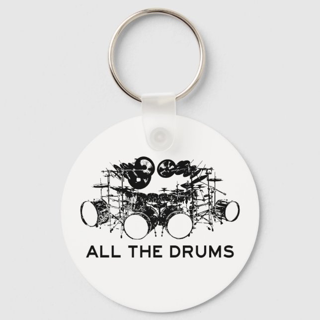 All The Drums Drummer Keychain (Back)