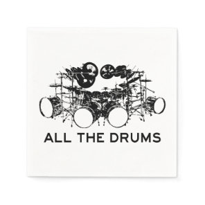 All The Drums Drummer Napkins