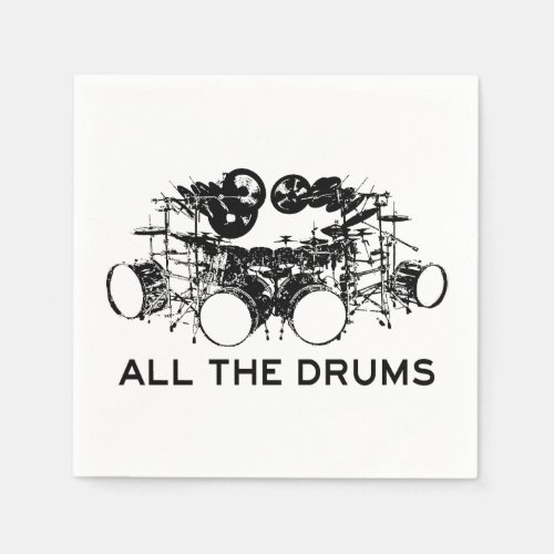 All The Drums Drummer Napkins