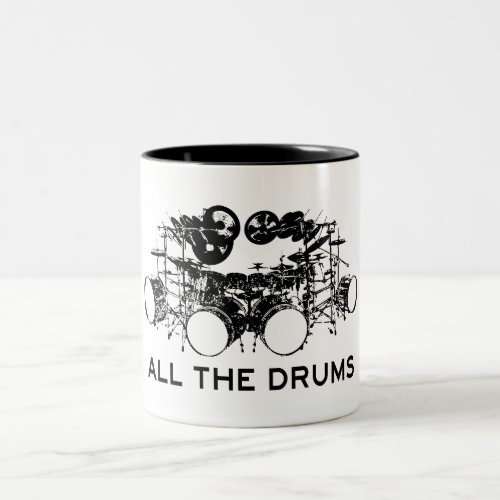 All The Drums Drummer Two_Tone Coffee Mug