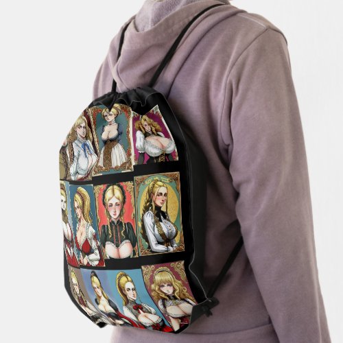 All the Faire Maidens Drawstring Bag
