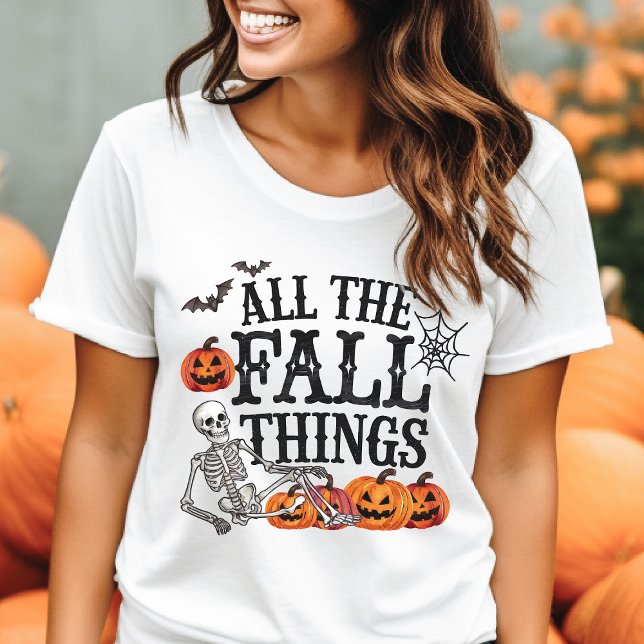 All the Fall Things Cute Funny Halloween Tri-Blend Shirt (Creator Uploaded)