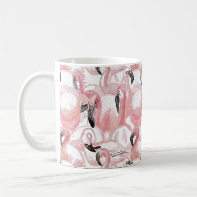 all the flamingos coffee mug (Left)
