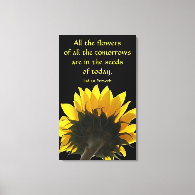 All The Flowers Sunflower Canvas Print (Front)