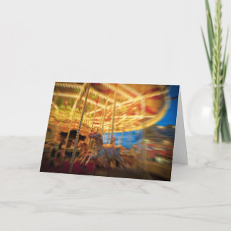 All The Fun Of The Fair Carousel Greetings Card