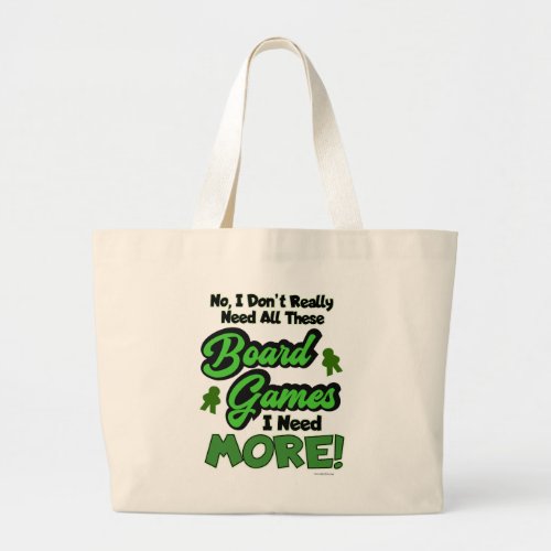 All The Games Funny Boardgame Collection  Large Tote Bag
