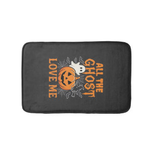 All The Ghost Love Me Halloween Design_1 Bath Mat