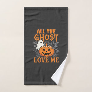 All The Ghost Love Me Halloween Design_1 Hand Towel