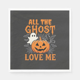 All The Ghost Love Me Halloween Design_1 Napkins