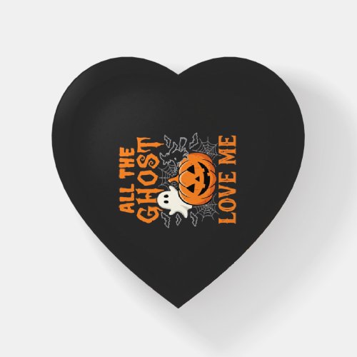 All The Ghost Love Me Halloween Design_1 Paperweight