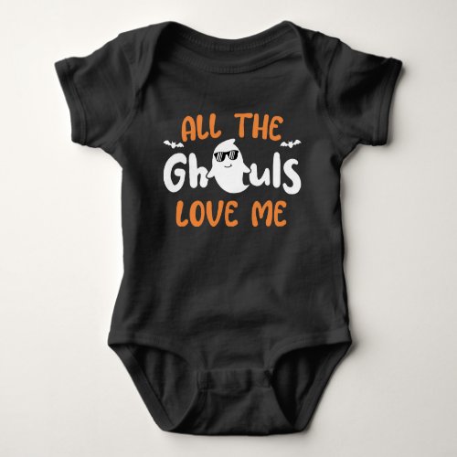 All the Ghouls Love Me Cute Boys First Halloween Baby Bodysuit