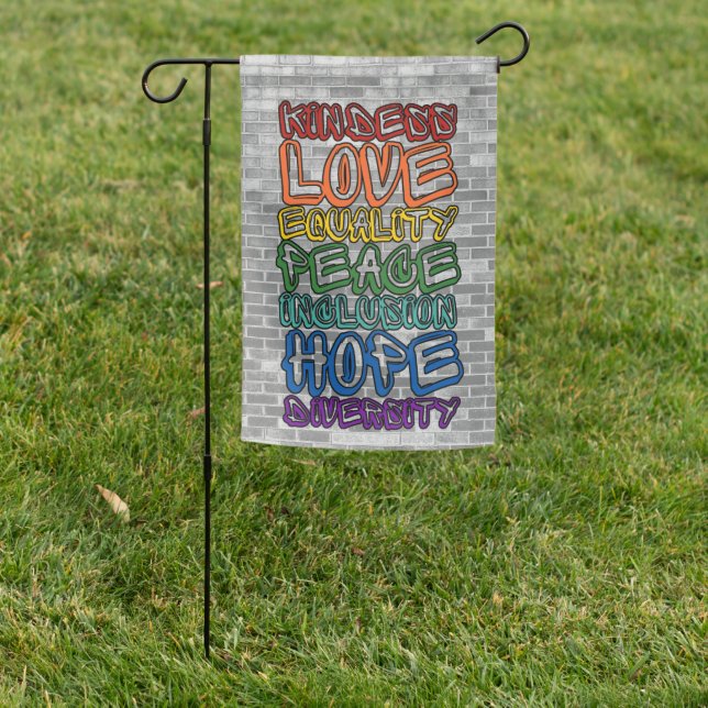 All The Good Stuff Graffiti Garden Flag (In SItu)