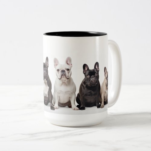 All the Little Frenchies Two_Tone Coffee Mug