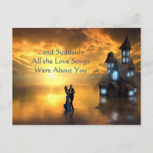 All The Love Songs Were About You Romantic Quote Postcard