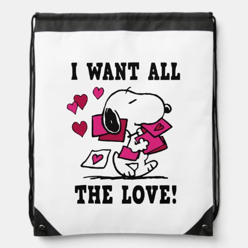 All The Love Valentine Drawstring Bag