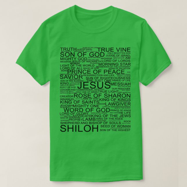 All the names of JesusChrist T-Shirt (Design Front)