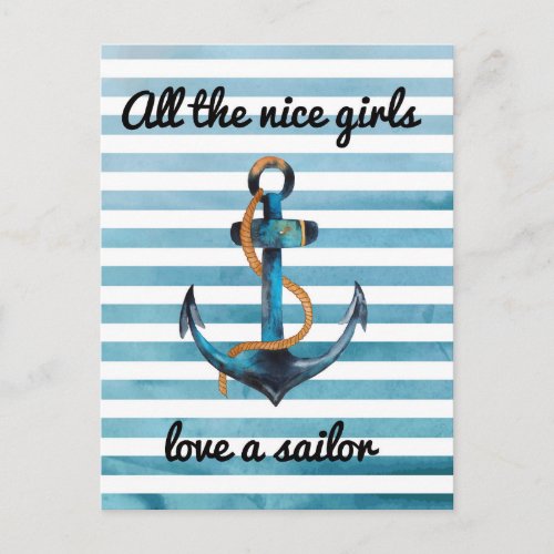 All the nice girls love a sailor postcard