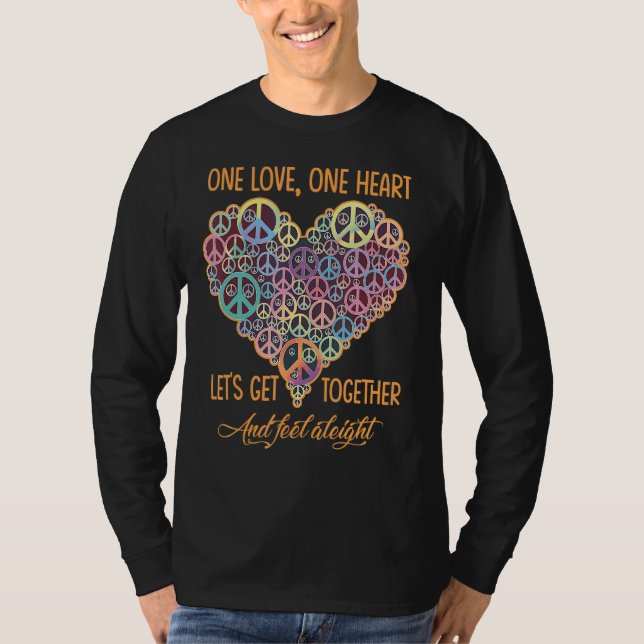 All The People Imagine Living Life In Peace T-Shirt (Front)