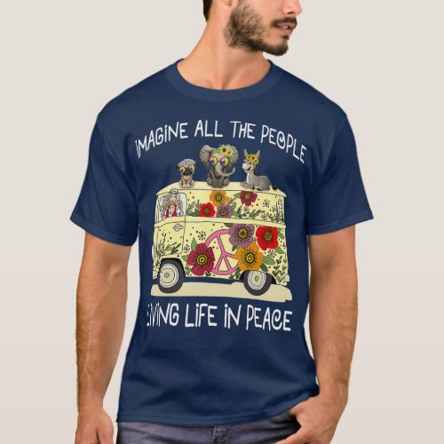 All The People Imagine Living Life In Peace Van T_Shirt