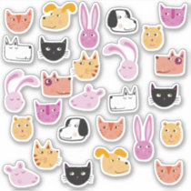 All the Pets Cute Animal Sticker