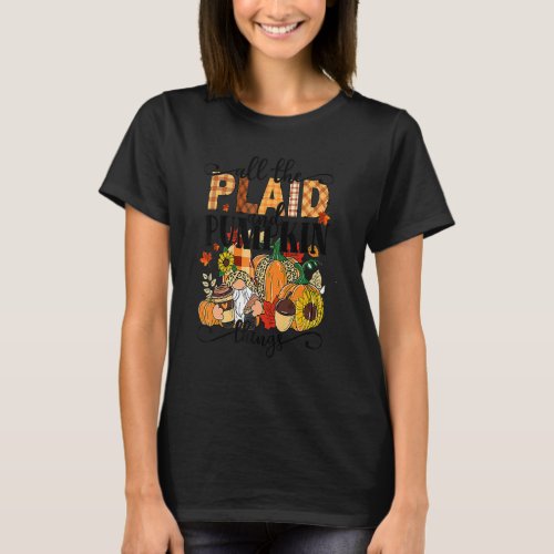 All The Plaid And Pumpkin Things Pumpking Leopard  T_Shirt