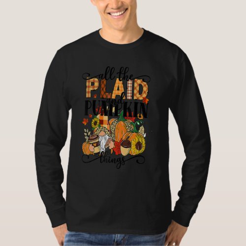 All The Plaid And Pumpkin Things Pumpking Leopard  T_Shirt