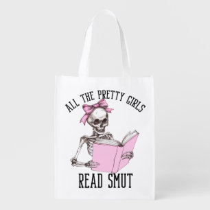All The Pretty Girls Read Smut Smutty Book Lover Grocery Bag