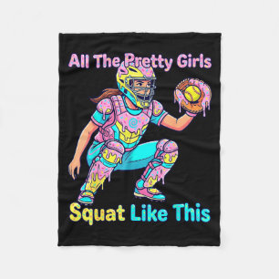 All The Pretty Girls Squat Like This Ice Cream Sof Fleece Blanket