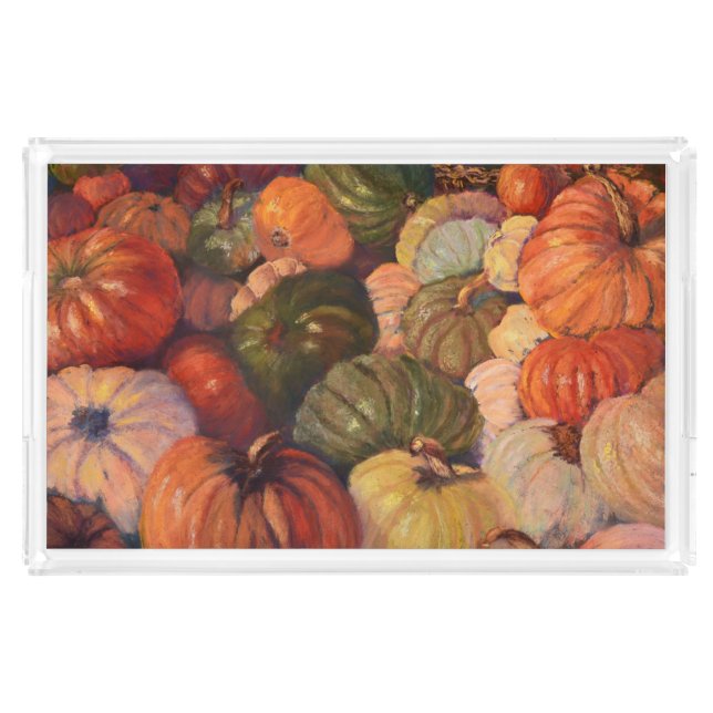 All the Pretty Pumpkins Acrylic Serving Tray (Front)