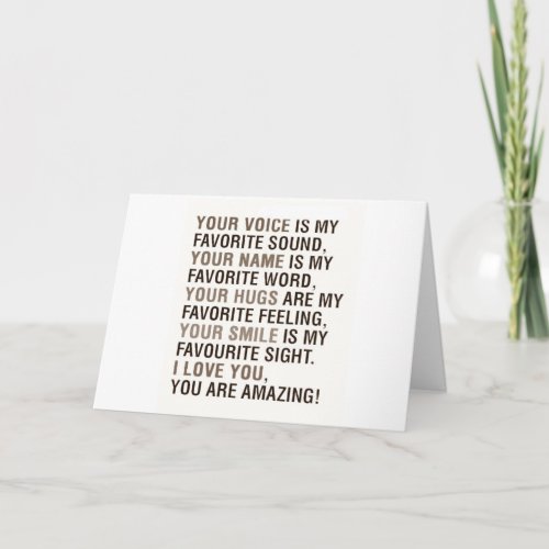 ALL THE REASONS I LOVE YOU WITH ALL MY HEART CARD